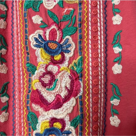 Johnny Was Short Sleeve Tunic Length Top size Small - Picture 4 of 8